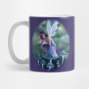 Periwinkle Mushroom Fairy Mug